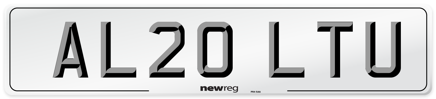 AL20 LTU Number Plate from New Reg